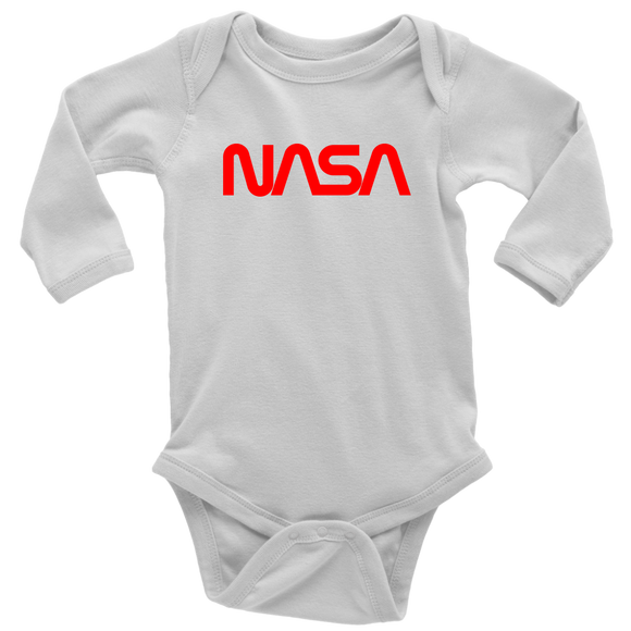 Retro NASA Long Sleeve Baby Bodysuit