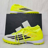 Adidas F50 League Mid Turf Soccer Shoes Team Solar Yellow 2 / Core Black / Lucid Red IH9630