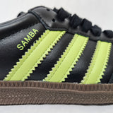 Adidas Samba OG Women's Sneakers Core Black / Pulse Lime / Gum Shoes JS1387