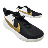 Nike Team Hustle D 10 Big Kids Athletic Shoes Black / Metallic Gold / White