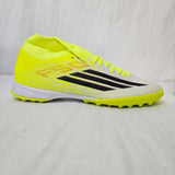 Adidas F50 League Mid Turf Soccer Shoes Team Solar Yellow 2 / Core Black / Lucid Red IH9630