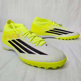 Adidas F50 League Mid Turf Soccer Shoes Team Solar Yellow 2 / Core Black / Lucid Red IH9630
