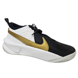 Nike Team Hustle D 10 Big Kids Athletic Shoes Black / Metallic Gold / White