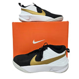 Nike Team Hustle D 10 Big Kids Athletic Shoes Black / Metallic Gold / White
