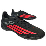Adidas F50 League Turf Shoe Men's Soccer Cleats Black / Lucid Red