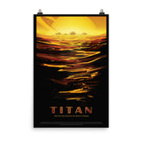 Titan Mock Travel Poster - Visit Saturn's Largest Moon