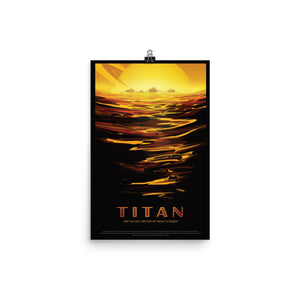 Titan Mock Travel Poster - Visit Saturn's Largest Moon