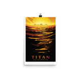 Titan Mock Travel Poster - Visit Saturn's Largest Moon