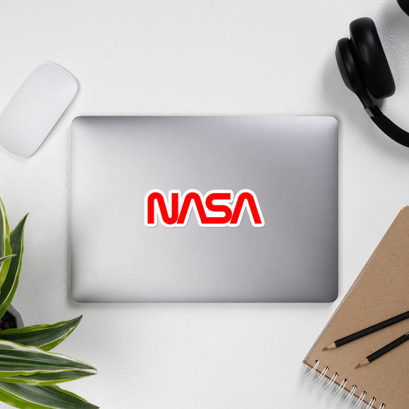 NASA Retro Worm logo Bubble-free stickers