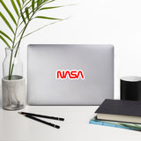 NASA Retro Worm logo Bubble-free stickers