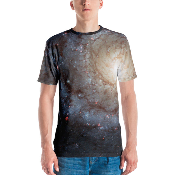 Spiral Galaxy Real Hubble Image Men's T-shirt