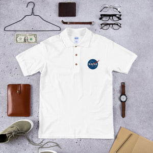 Men's NASA "Meatball" Logo Embroidered Polo Shirt