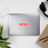 NASA Retro Worm logo Bubble-free stickers