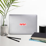 NASA Retro Worm logo Bubble-free stickers