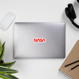 NASA Retro Worm logo Bubble-free stickers