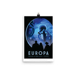 Europa Mock Travel Poster - Visit Jupiter's most hospitable moon