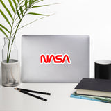 NASA Retro Worm logo Bubble-free stickers