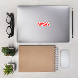 NASA Retro Worm logo Bubble-free stickers