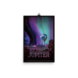 Jupiter Mock Travel Poster - Experience the Mighty Auroras