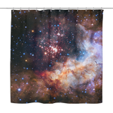 Outer Space Shower Curtains | Galaxy Nebula Astronaut Planet